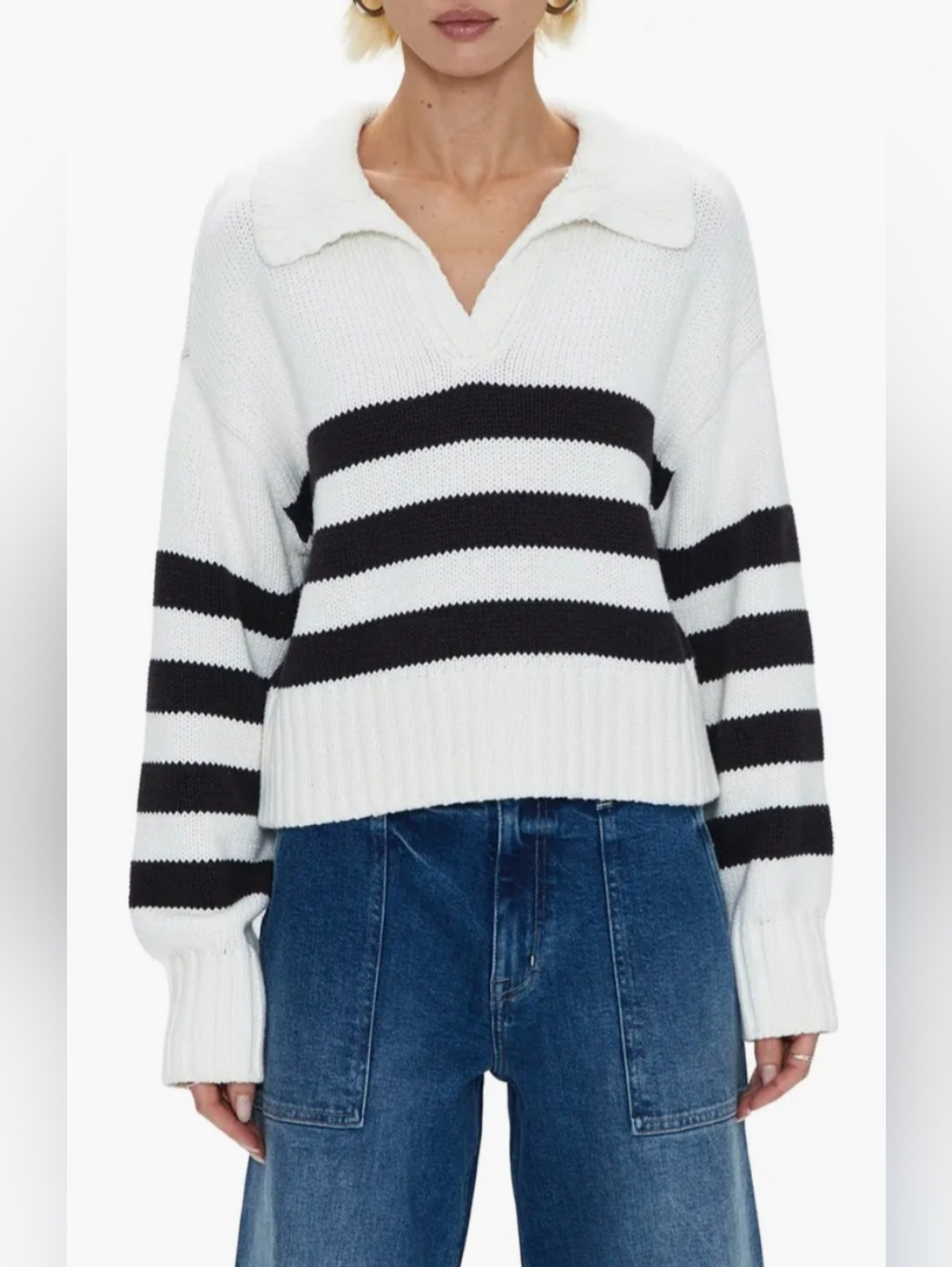 Pistola Arlo Stripe Cotton Polo Sweater